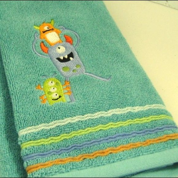 Monsters Fabric Shower Curtain & Hand Towel - Picture 8 of 8